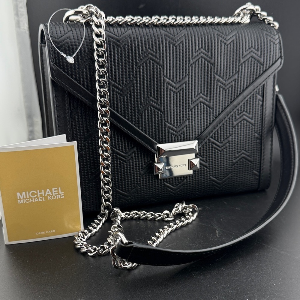 Michael Kors 30H8SWHL7T Whitney Large Shoulder bag in Black Leather